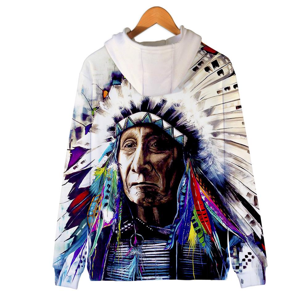 Pullover Chief Native American All Over Hoodie LT10