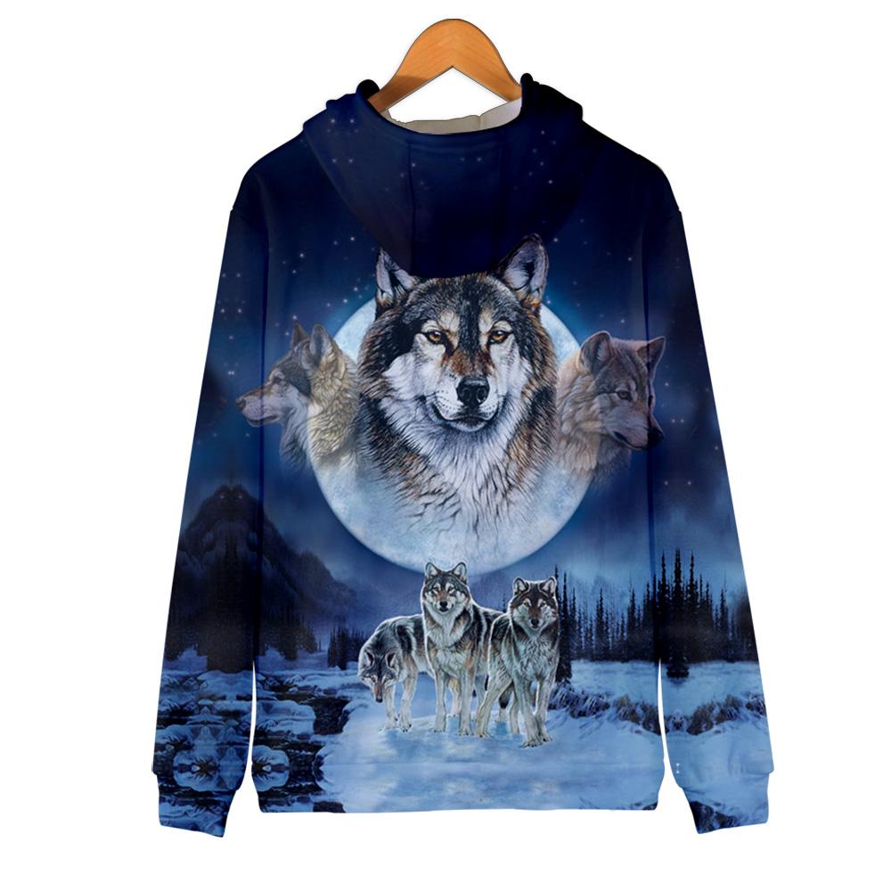 Wolves Native American Zip Hoodie LT10