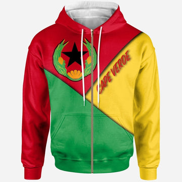 Cape Verde Zip Up Hoodie Prior National Flag Of Cape Verde (1975 1992)