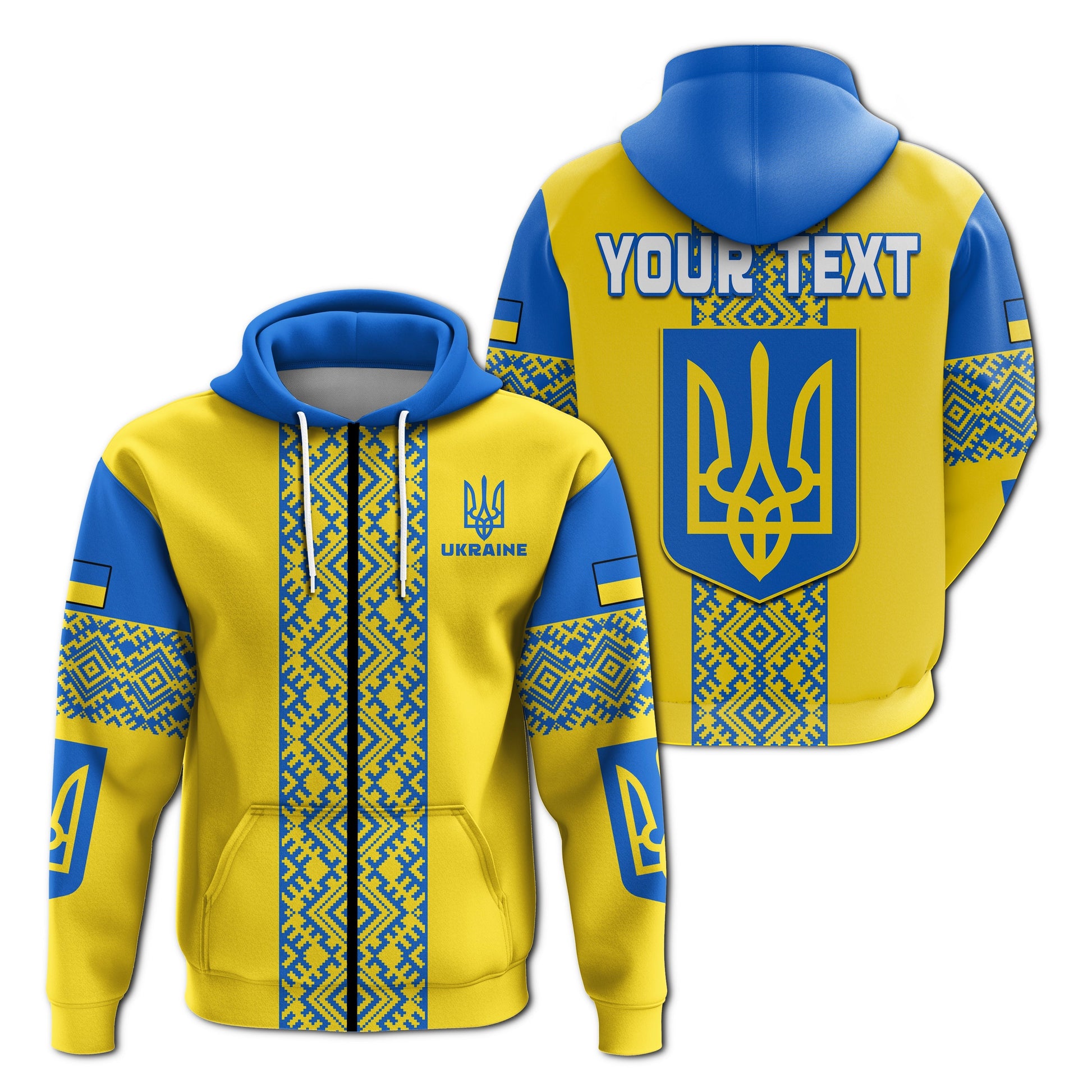 Custom Ukraine Hoodie Ukrainian Pattern LT13