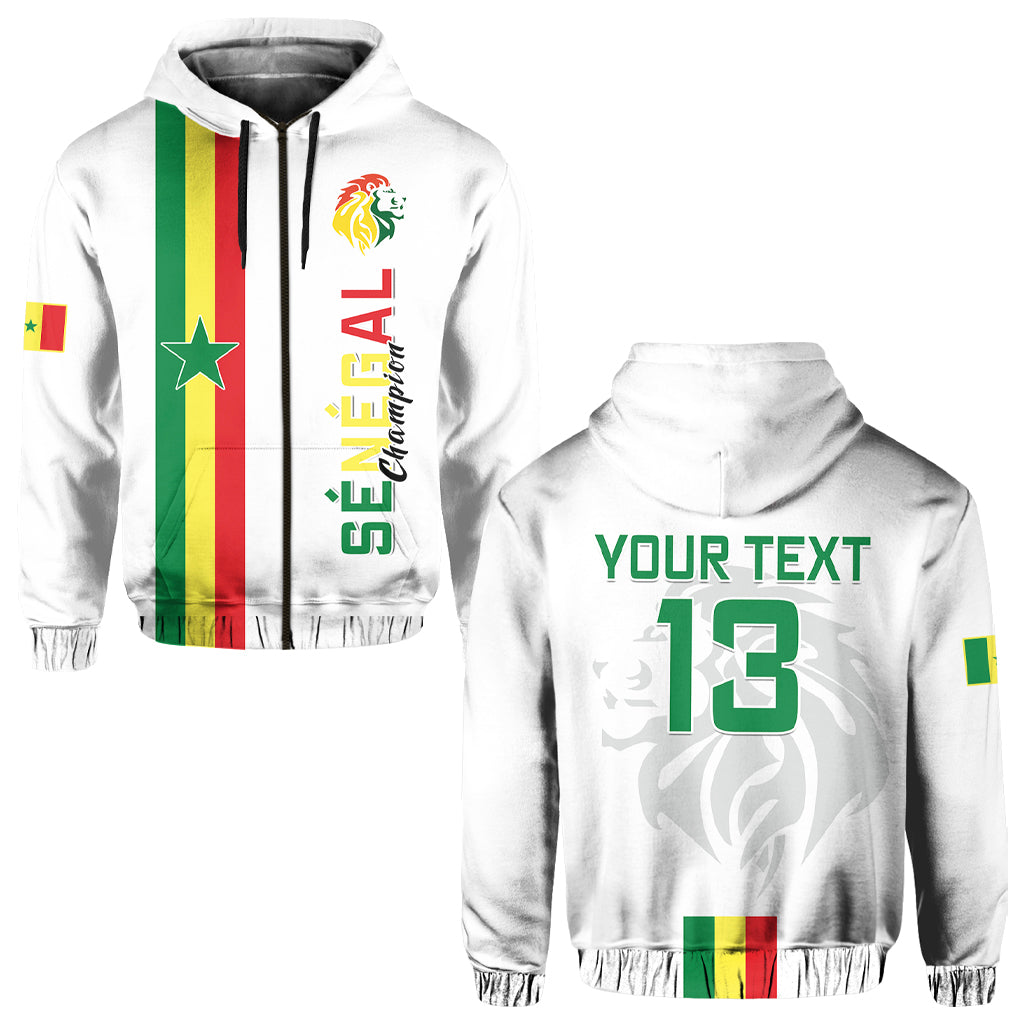 Custom Senegal Football Hoodie World Cup Soccer Lions of Teranga Champions mix Map LT13