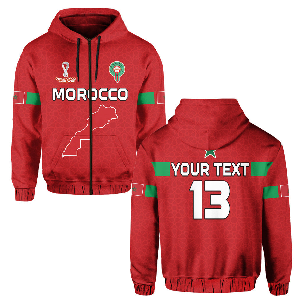 Custom Morocco Football Hoodie Champions World Cup New History LT13