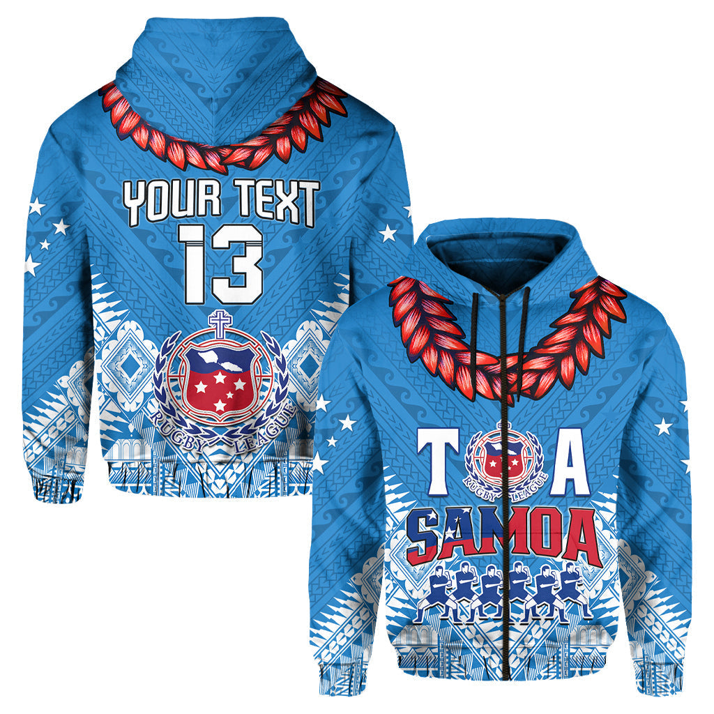 Custom Toa Samoa Rugby Hoodie Manu Siva Tau Style Ulafala LT13