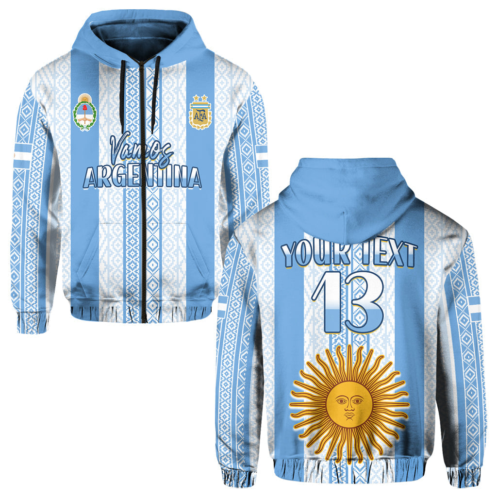 Custom Argentina Football Hoodie Champions World Cup Gaucho Vamos LT13