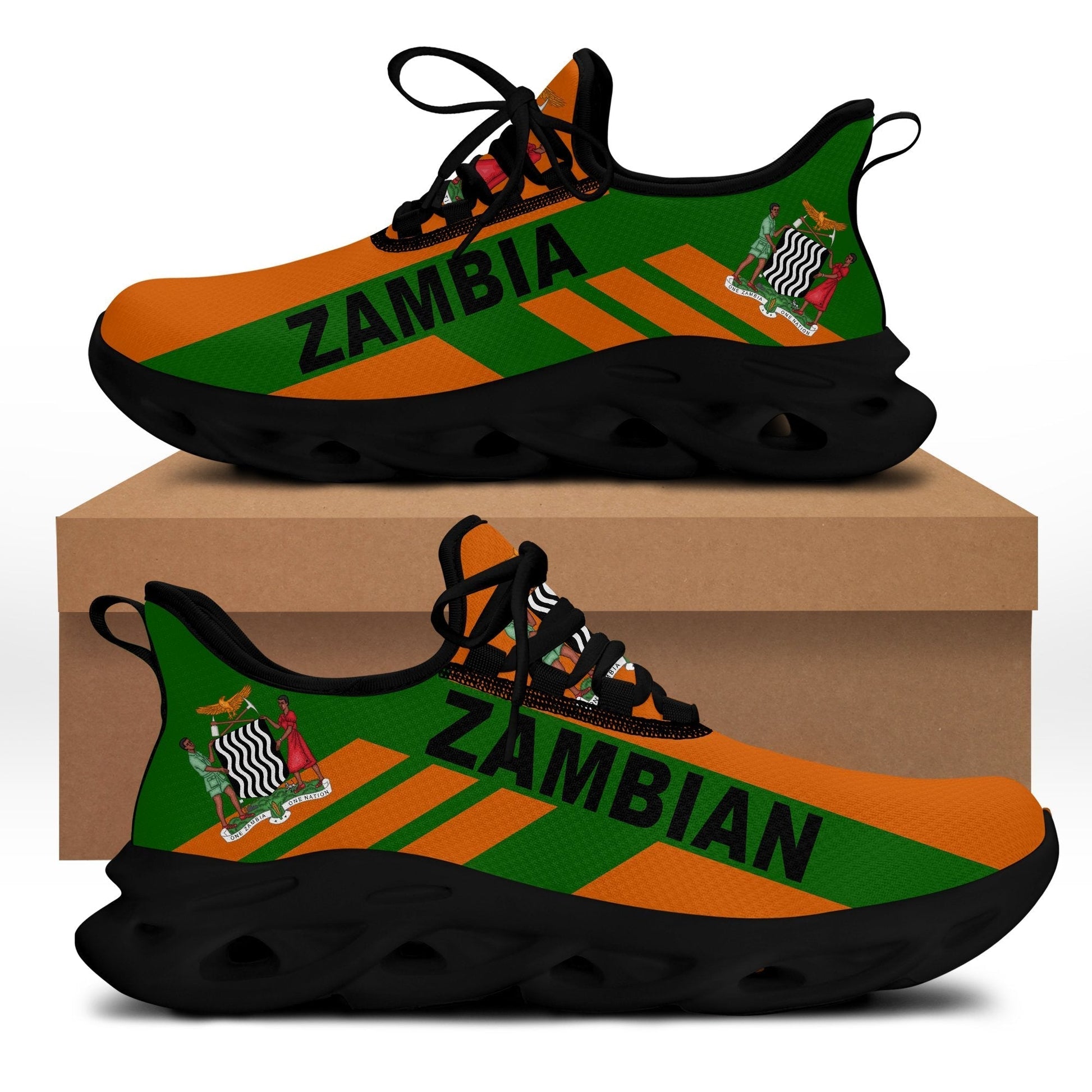 Wonder Print Shop Footwear - Zambia Stripe Style Clunky Sneakers LT10