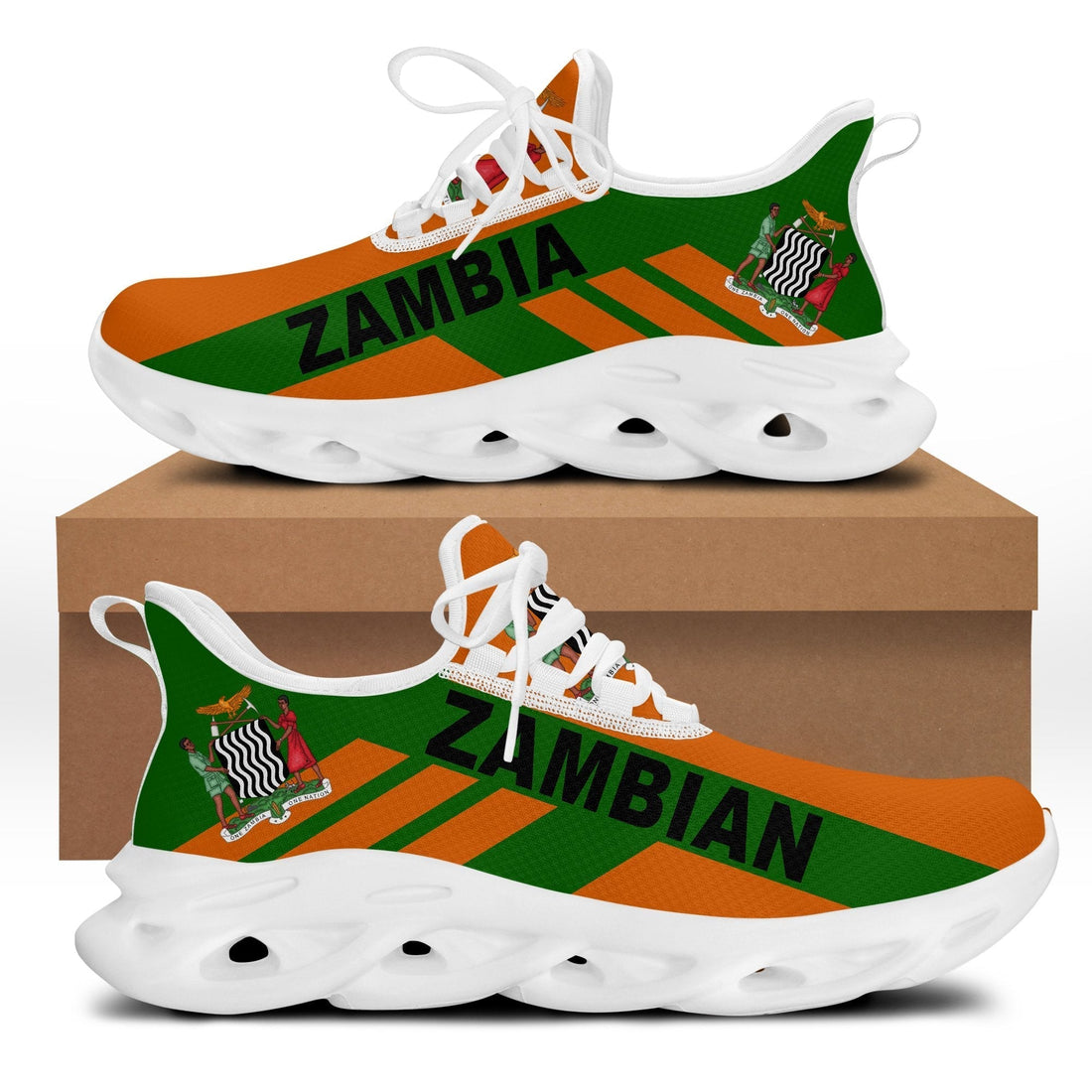 Wonder Print Shop Footwear - Zambia Stripe Style Clunky Sneakers LT10