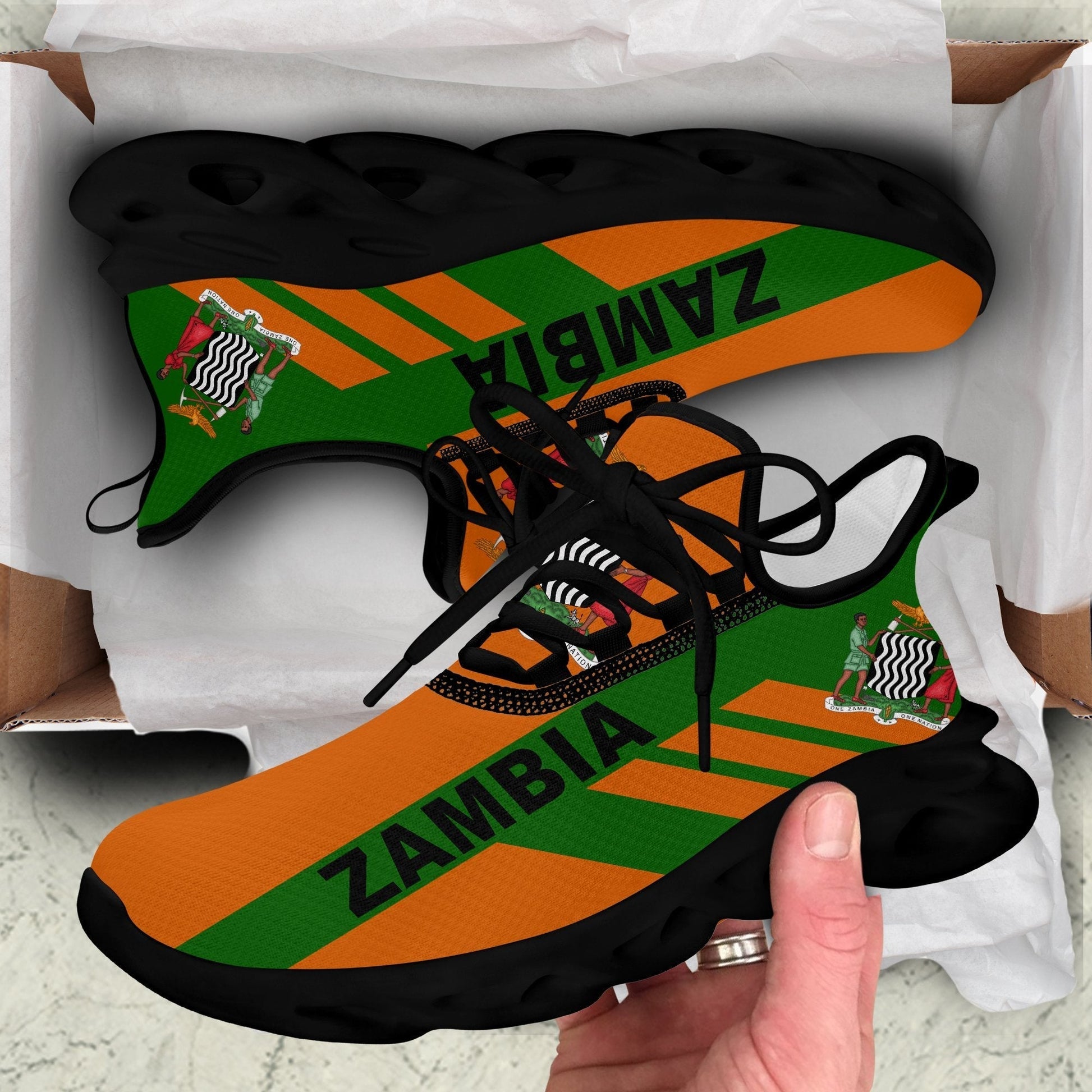 Wonder Print Shop Footwear - Zambia Stripe Style Clunky Sneakers LT10