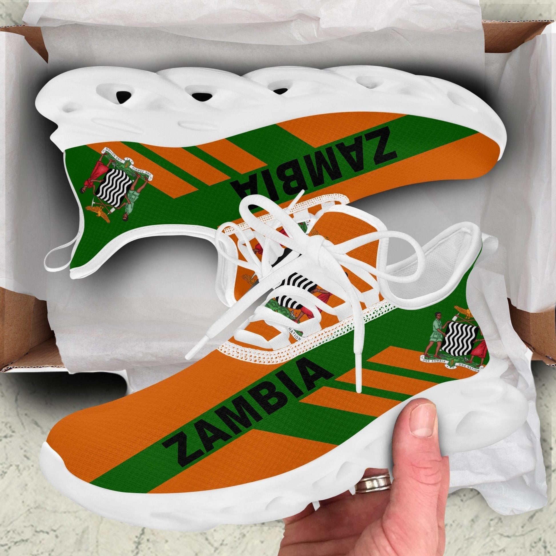 Wonder Print Shop Footwear - Zambia Stripe Style Clunky Sneakers LT10