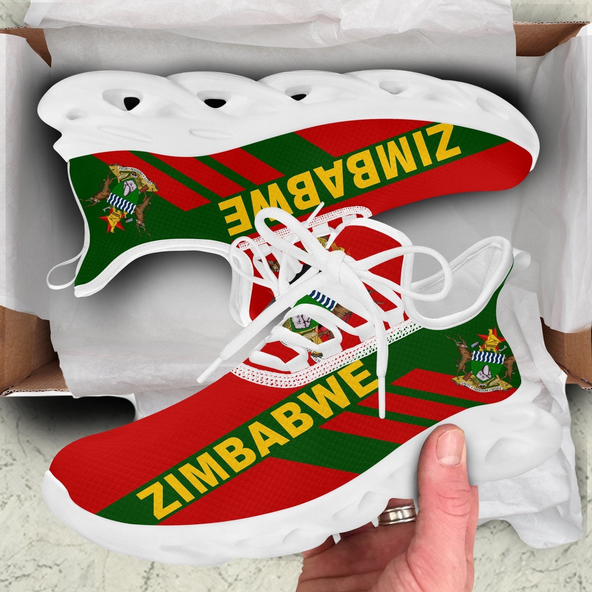 Wonder Print Shop Footwear - Zimbabwe Stripe Style Clunky Sneakers LT10