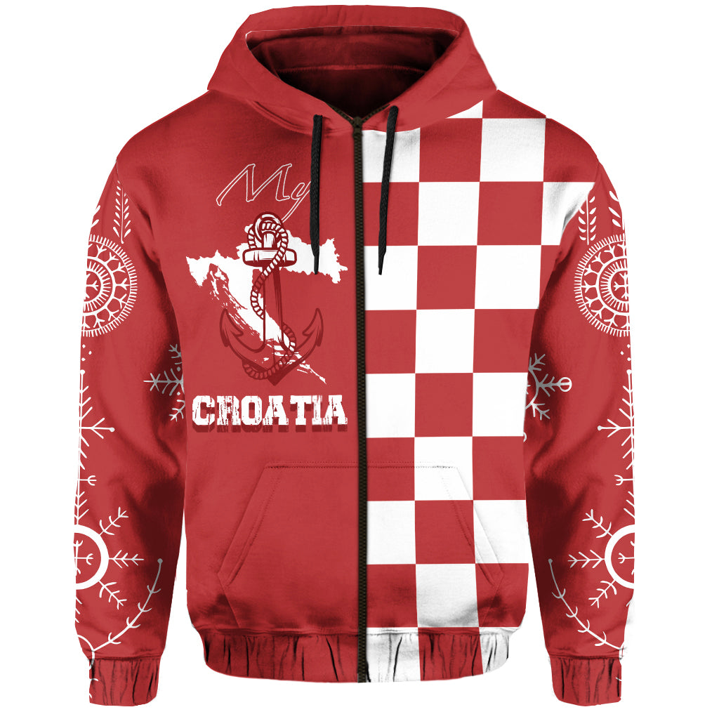 Croatia Checkerboard Hoodie Croatia Flag with Eagle LT7