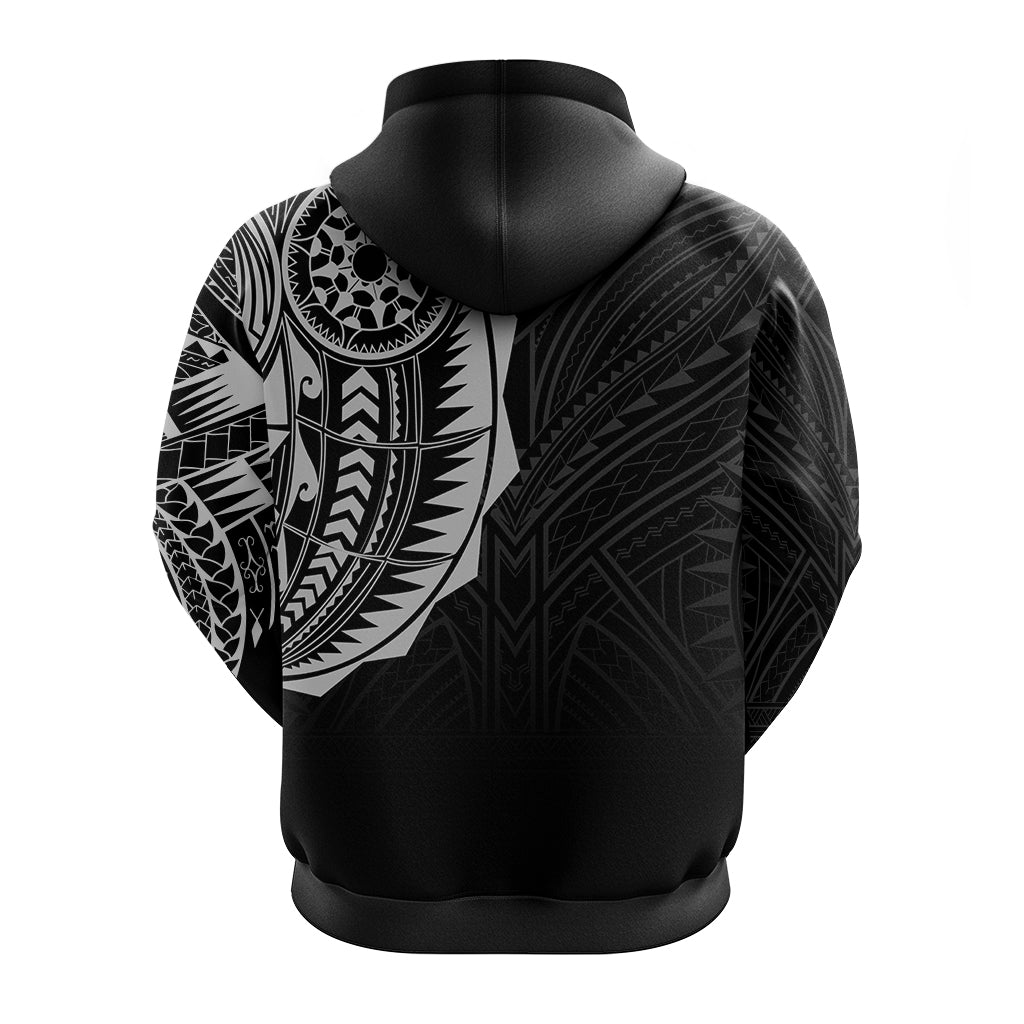 Polynesian Full Sleeve Tattoo Hoodie Silver Vibes LT7