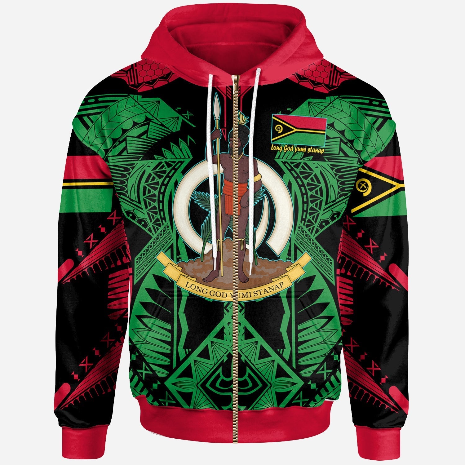 Vanuatu Hoodie Vanuatu "Long God yumi stanap" Polynesian Pride Hoodie LT10