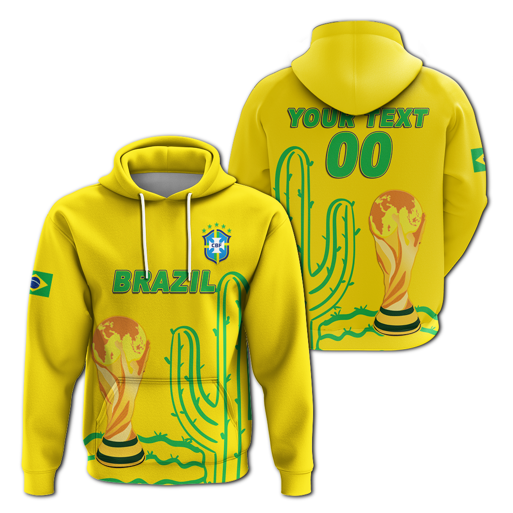 Custom Brazil Champion Football 2022 Hoodie LT12