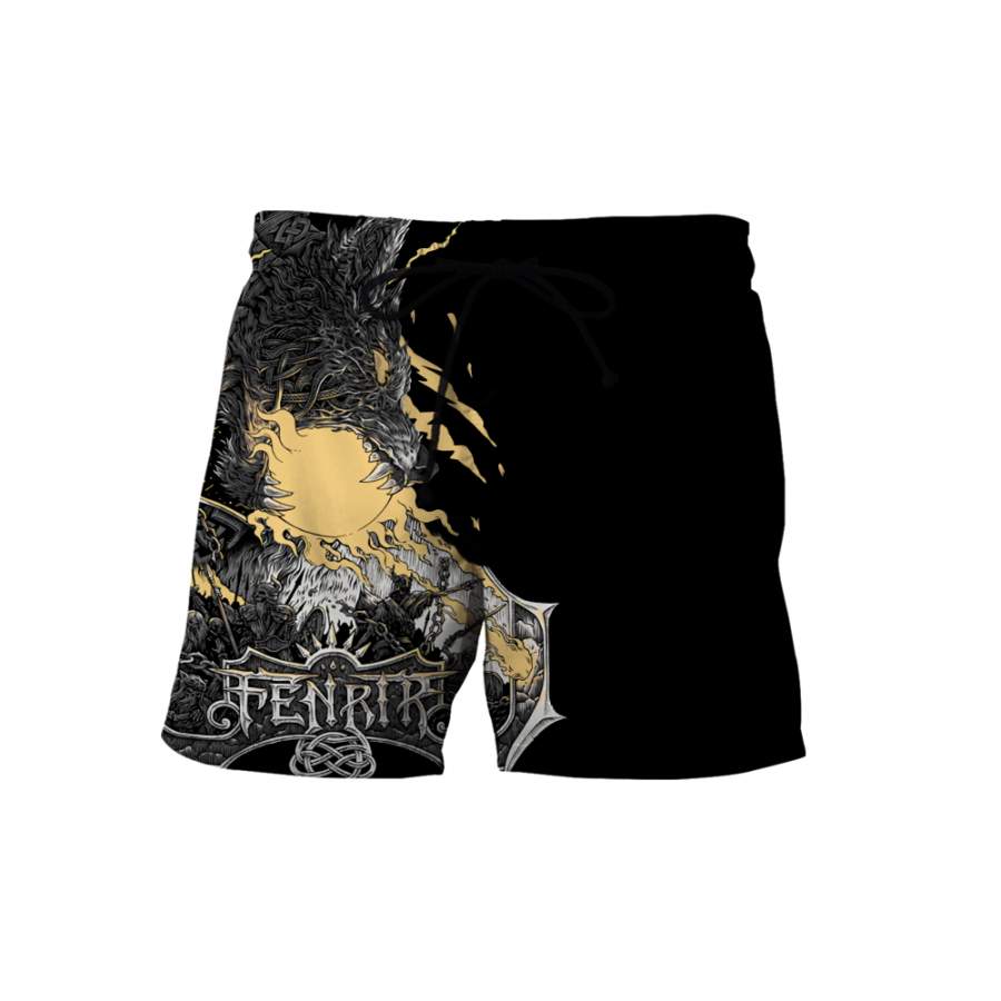 Viking Clothing Fenrir: Norse Wolf Shorts RLT12