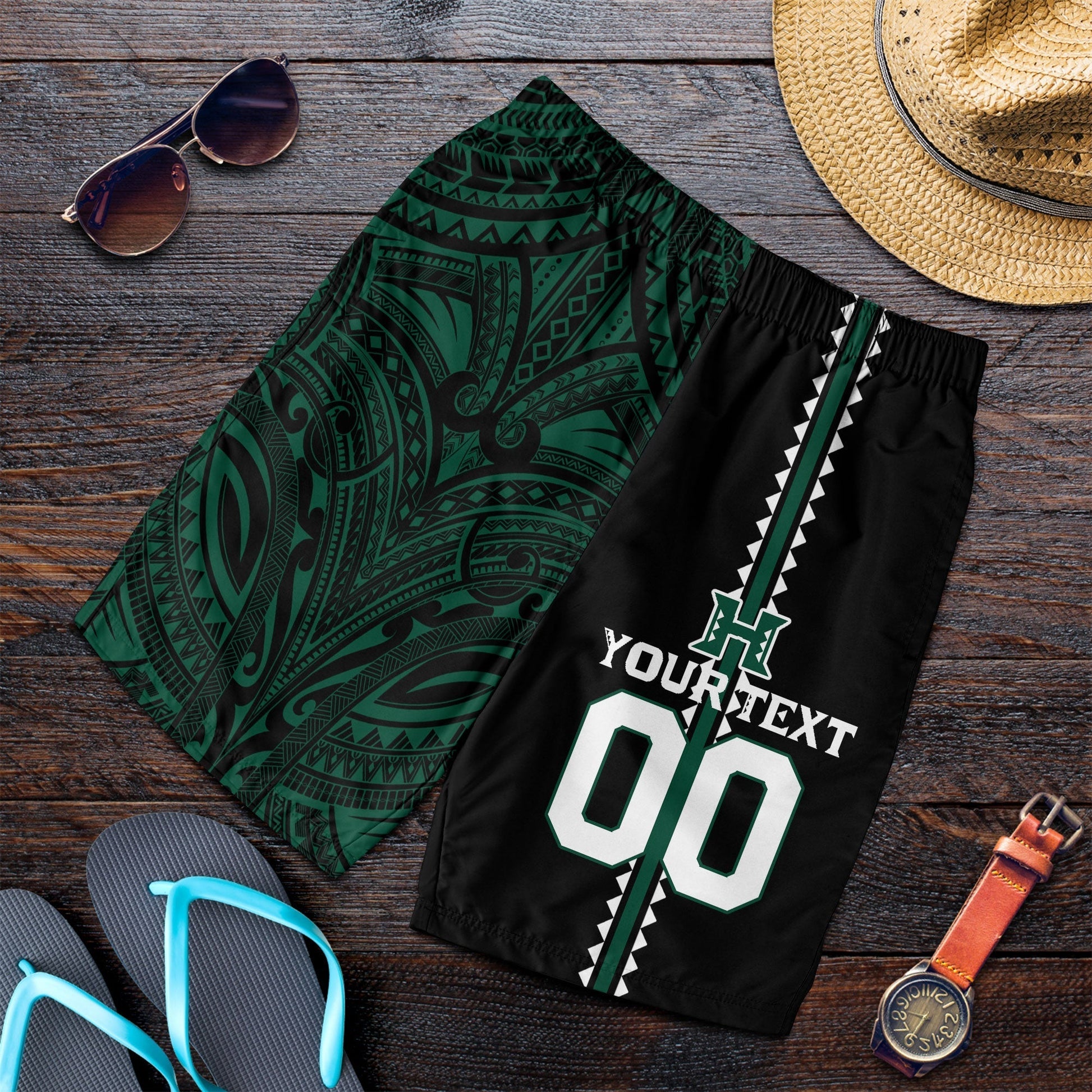 (Custom Personalised) Hawaii Kakau Warrior Football Men Short LT12