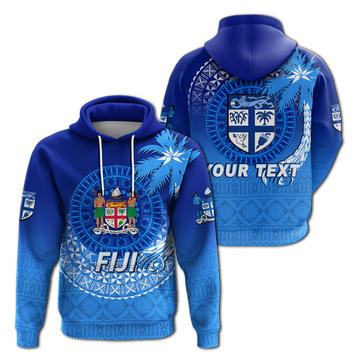 Custom Personalised Fiji Tapa Tribal Coconut Tree Hoodie LT12