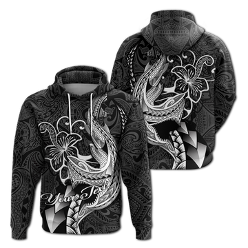 Custom Polynesian Shark Tattoo Hawaii Tribal Hoodie LT12