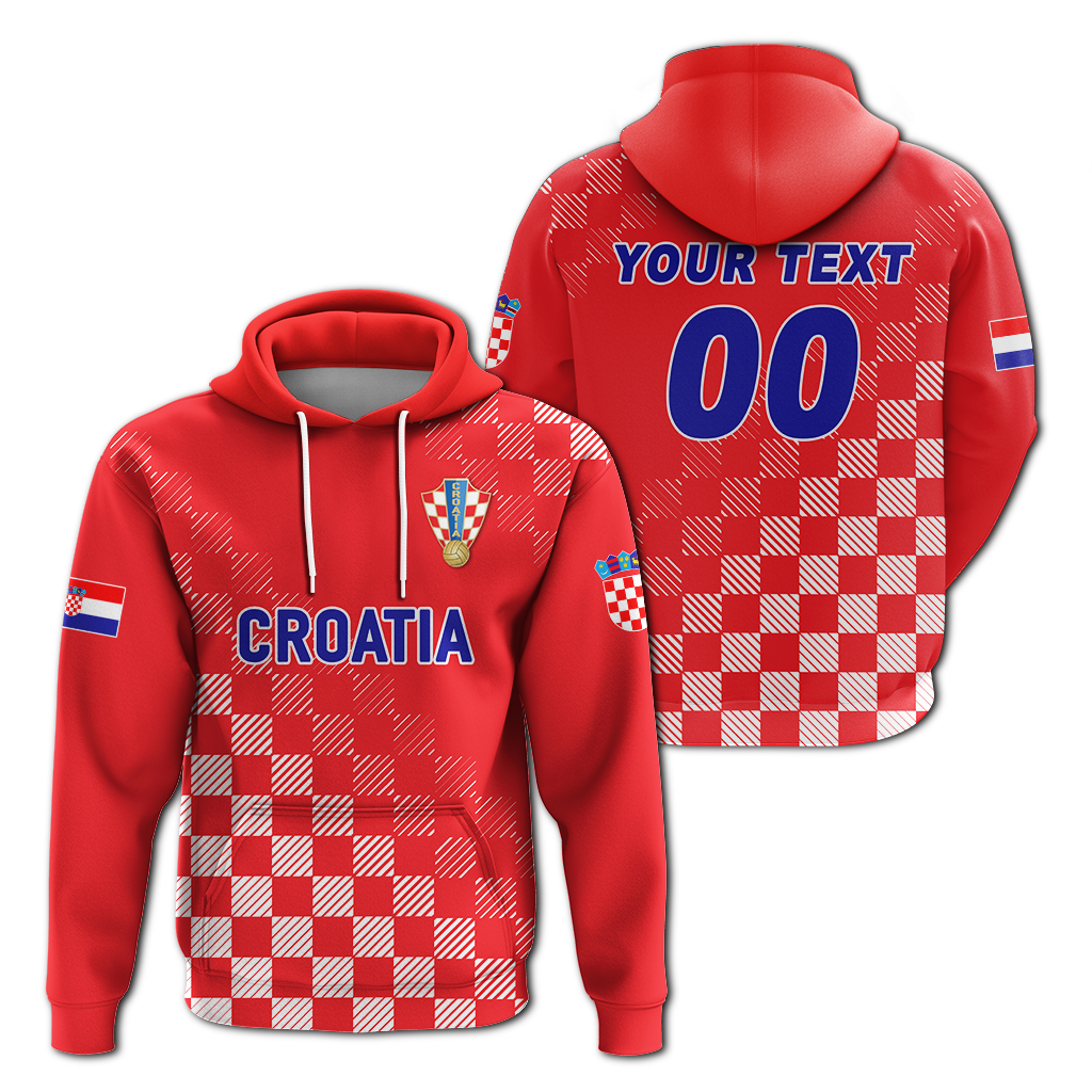 Custom Croatia Hoodie Football 2022 Champions Pride Red LT12