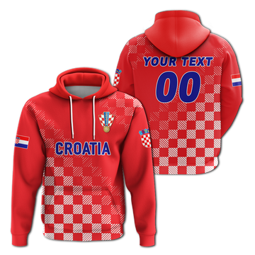 Custom Croatia Hoodie Football 2022 Champions Pride Red LT12