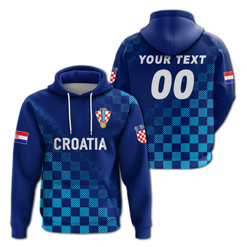 Custom Croatia Hoodie Football 2022 Champions Pride Blue LT12