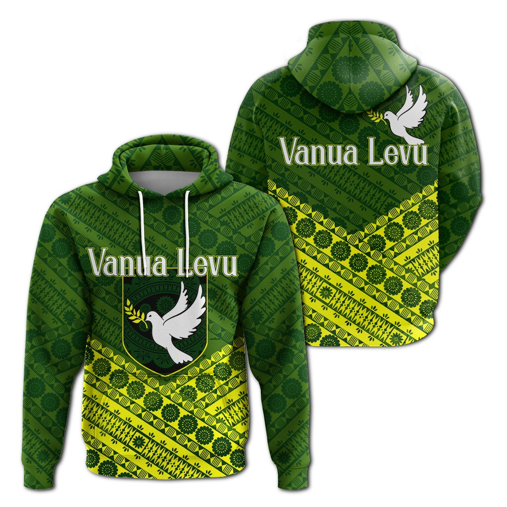 Vanualevu Fiji Hoodie Tapa Pattern LT12