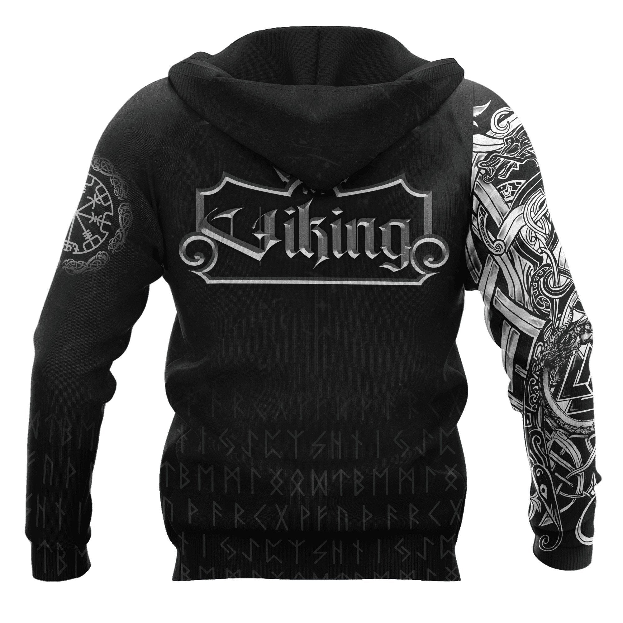 Viking Clothing Viking Dragon, Vegvisir Hoodie New RLT12