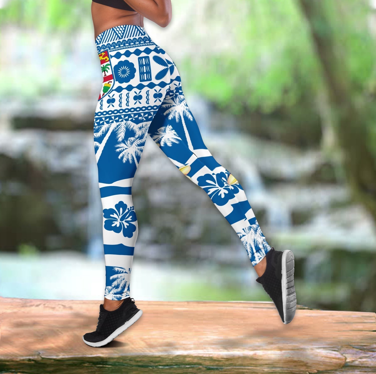 Fiji Polynesian Women Leggings Fijian Tapa Pattern LT13