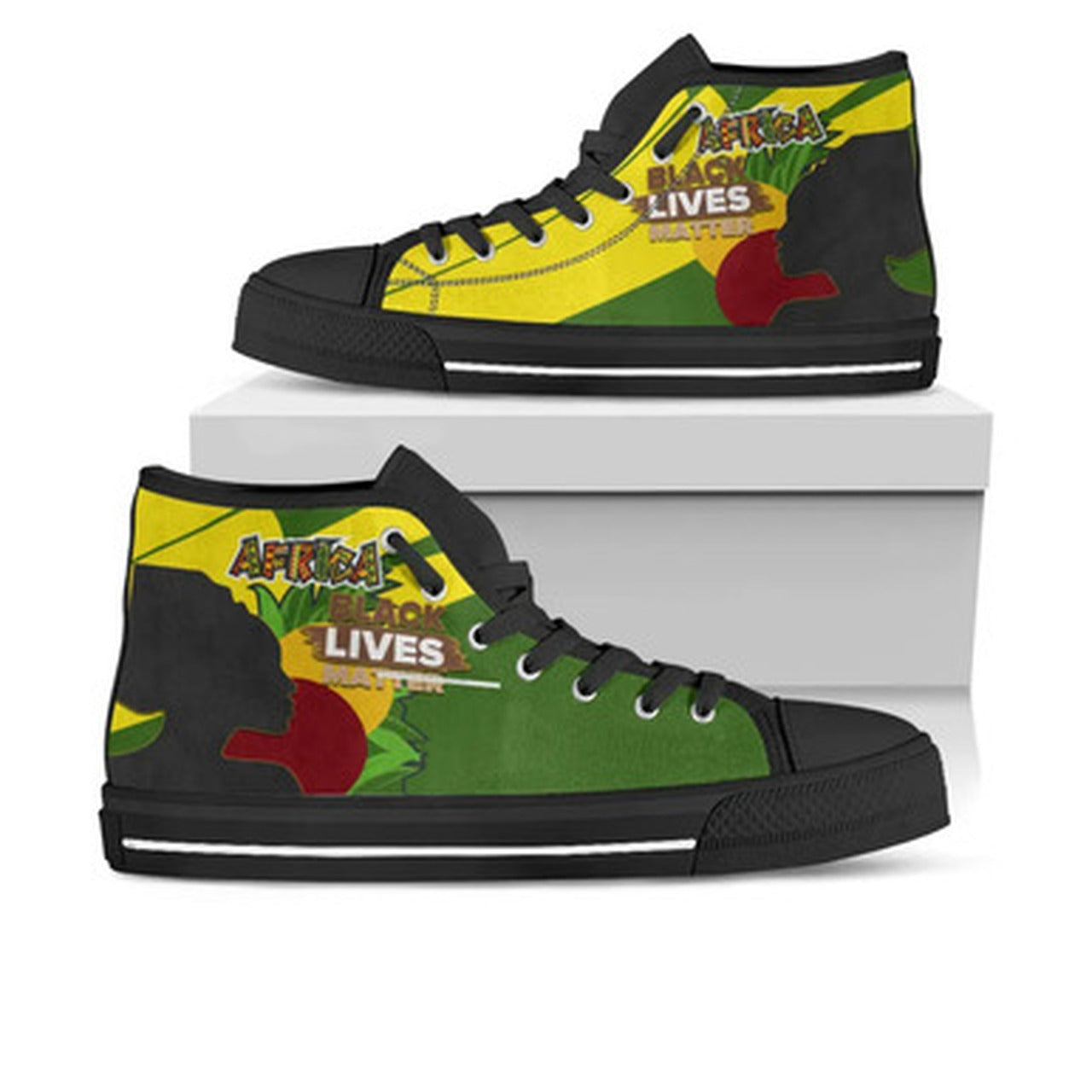 OES High Top Shoes African Patterns Pride Style High Top Shoes RLT7
