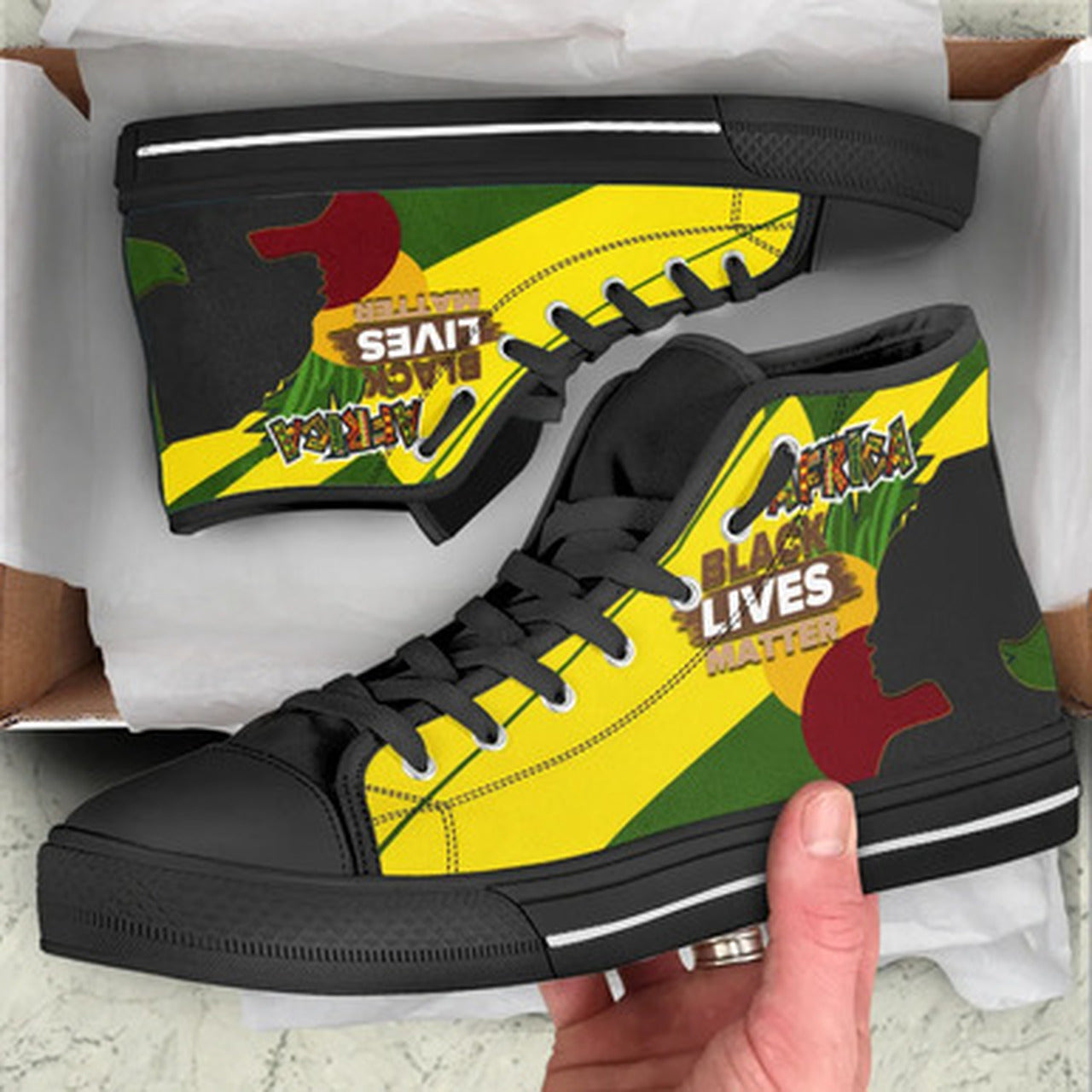 OES High Top Shoes African Patterns Pride Style High Top Shoes RLT7