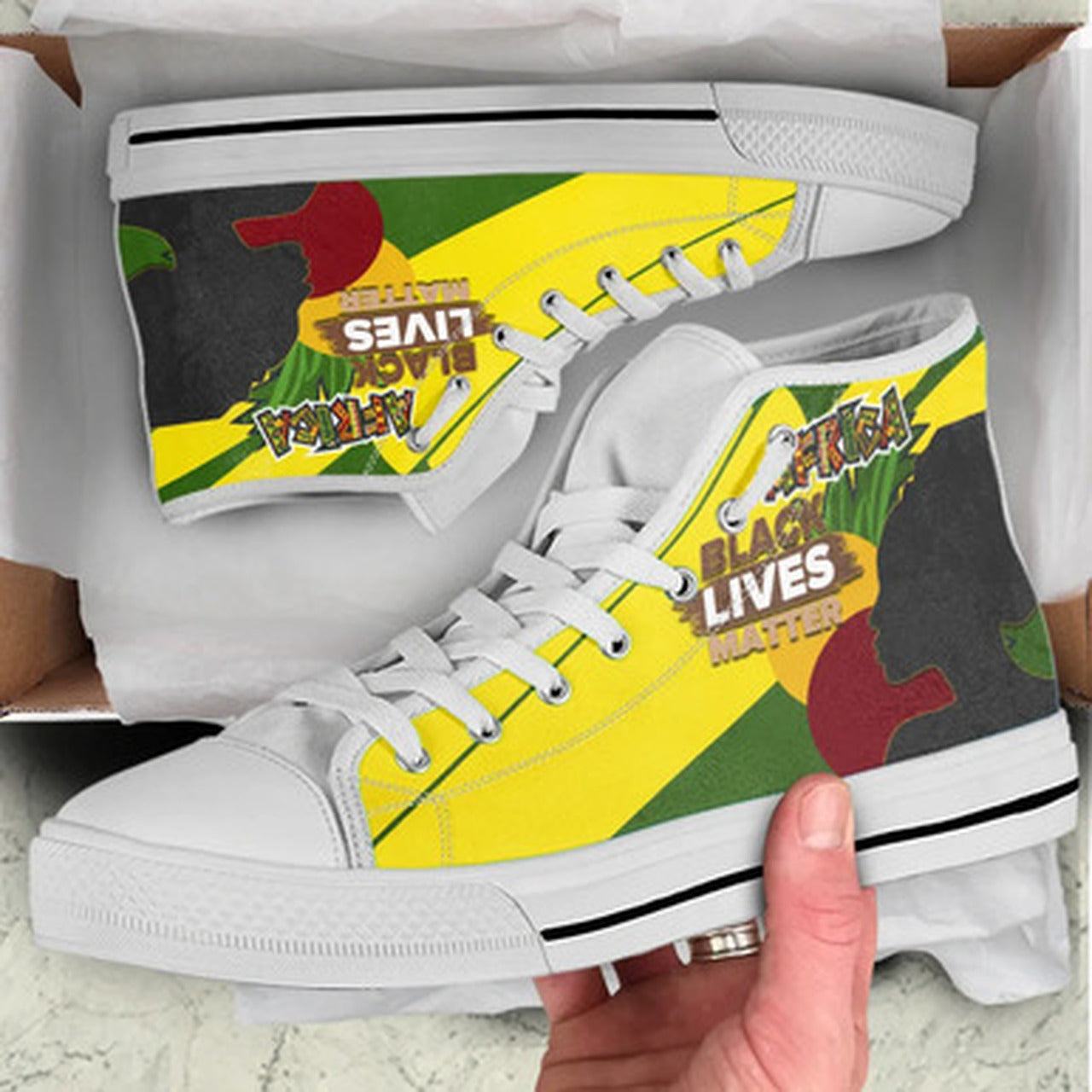 OES High Top Shoes African Patterns Pride Style High Top Shoes RLT7