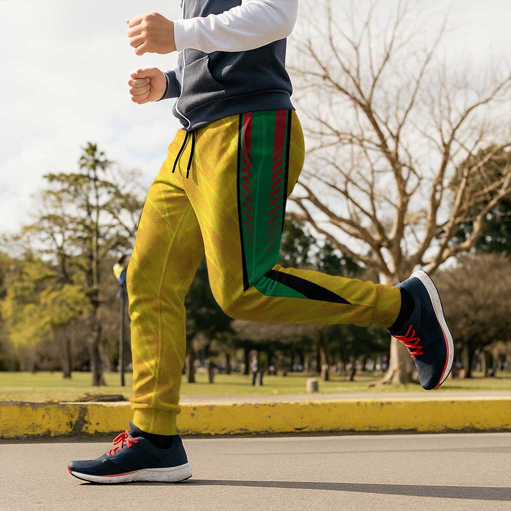 Amazon Warriors Guyana Cricket Jogger Pants Ready For Glory Yellow Version LT01