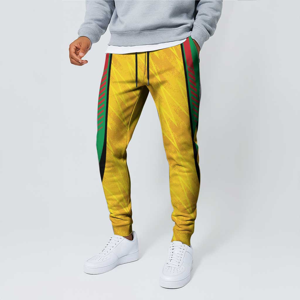 Amazon Warriors Guyana Cricket Jogger Pants Ready For Glory Yellow Version LT01