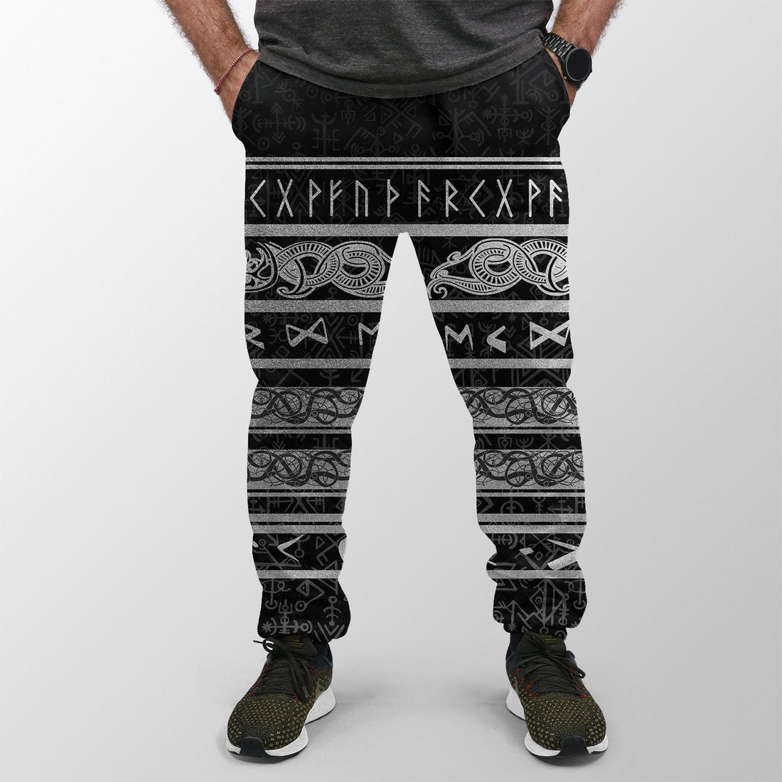 Viking Jogger (Women's/Men's) Odin and Raven Tattoo RLT12
