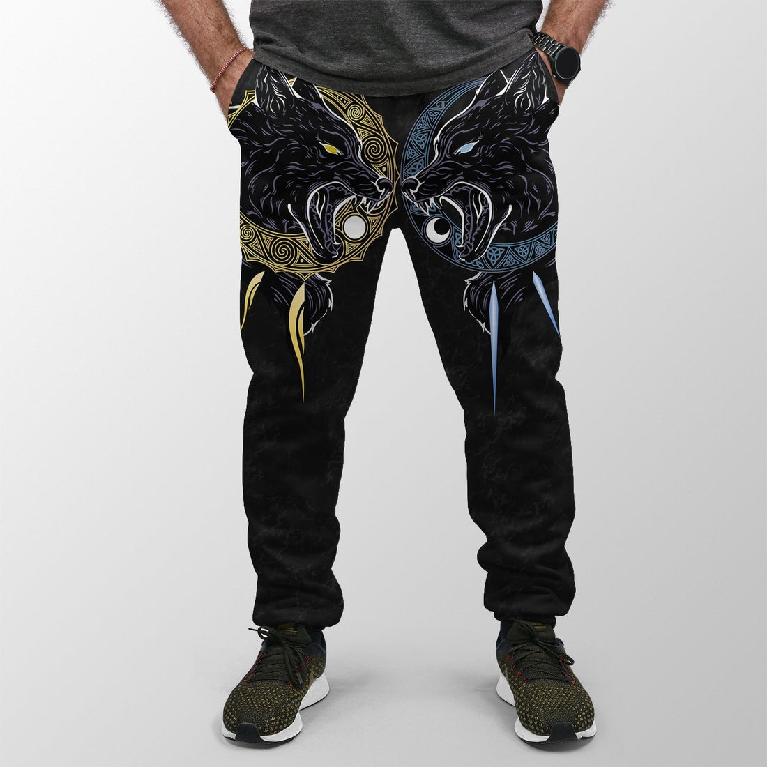Viking Jogger (Women's/Men's) Hati and Skoll Tattoo RLT12