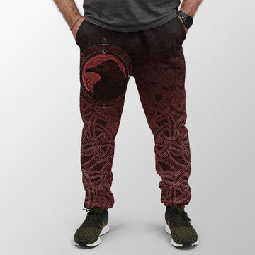 Viking Jogger, Ethnic Odin Raven Red RLT12