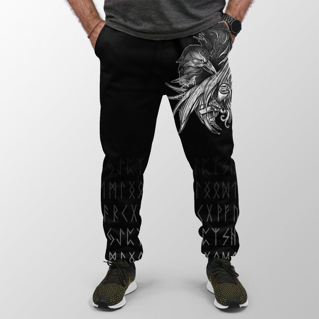 Viking Jogger (Women's/Men's) Norse Raven Tattoo RLT12