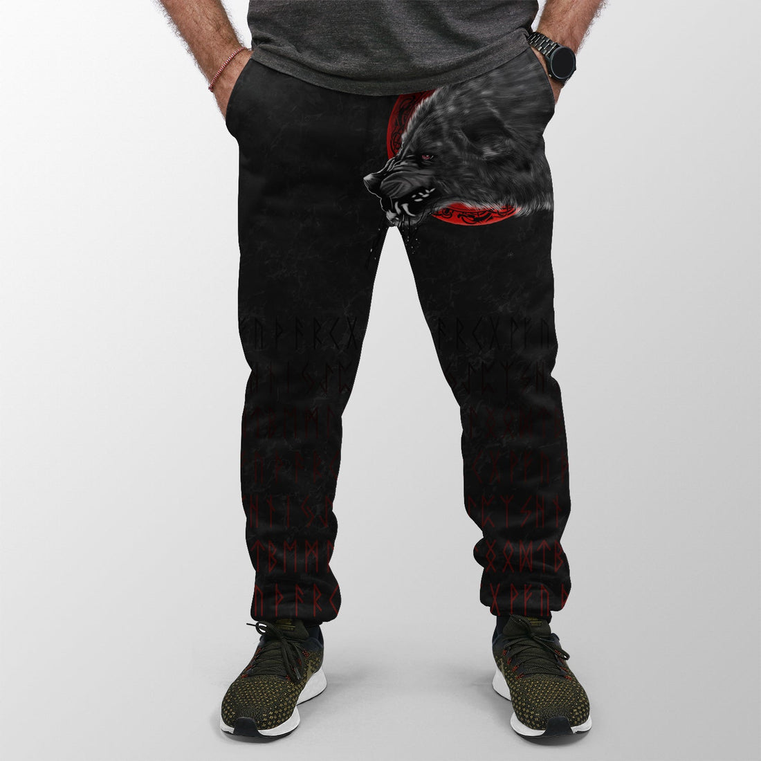 Viking Jogger (Women's/Men's) Wolf and Blood Moon RLT12