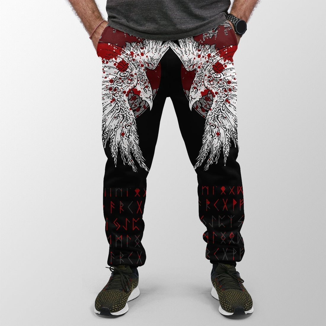 Viking Jogger (Women's/Men's) Mystical Raven Tattoo Style Blood RLT12