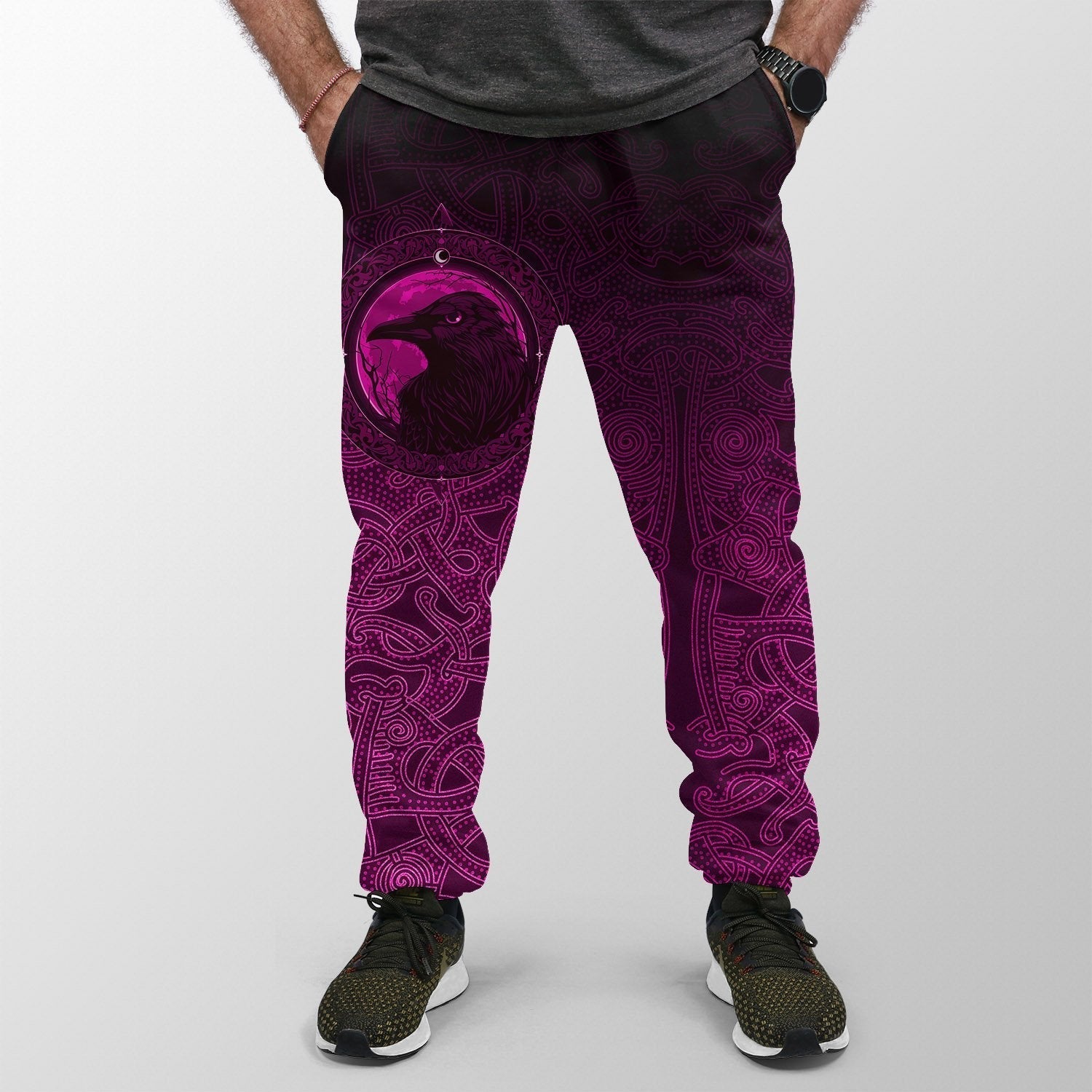Viking Jogger, Ethnic Odin Raven Pink RLT12
