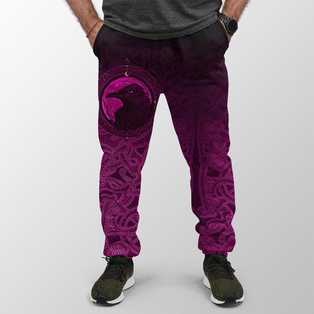 Viking Jogger, Ethnic Odin Raven Pink RLT12