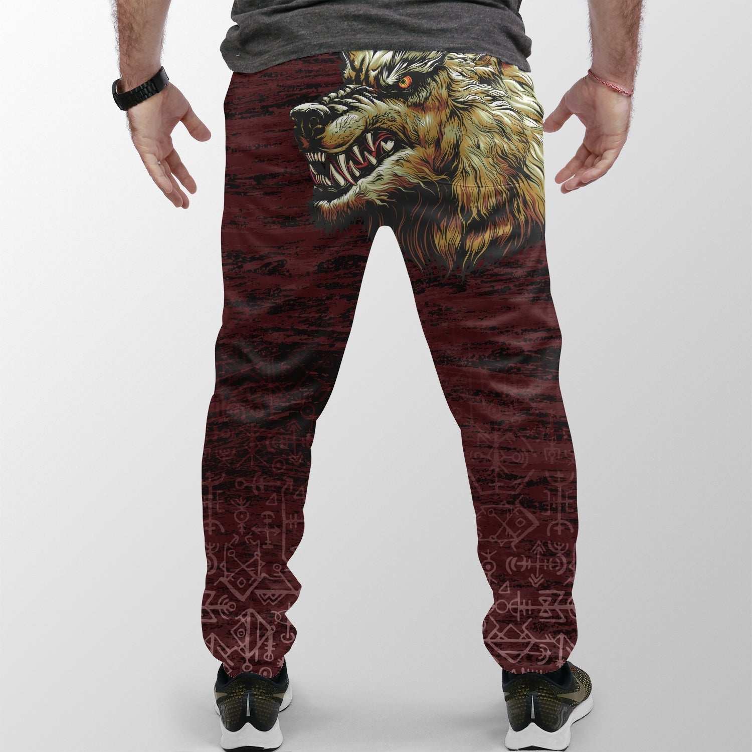 Viking Jogger (Women's/Men's) Fenrir On The Blood Moon Background RLT12