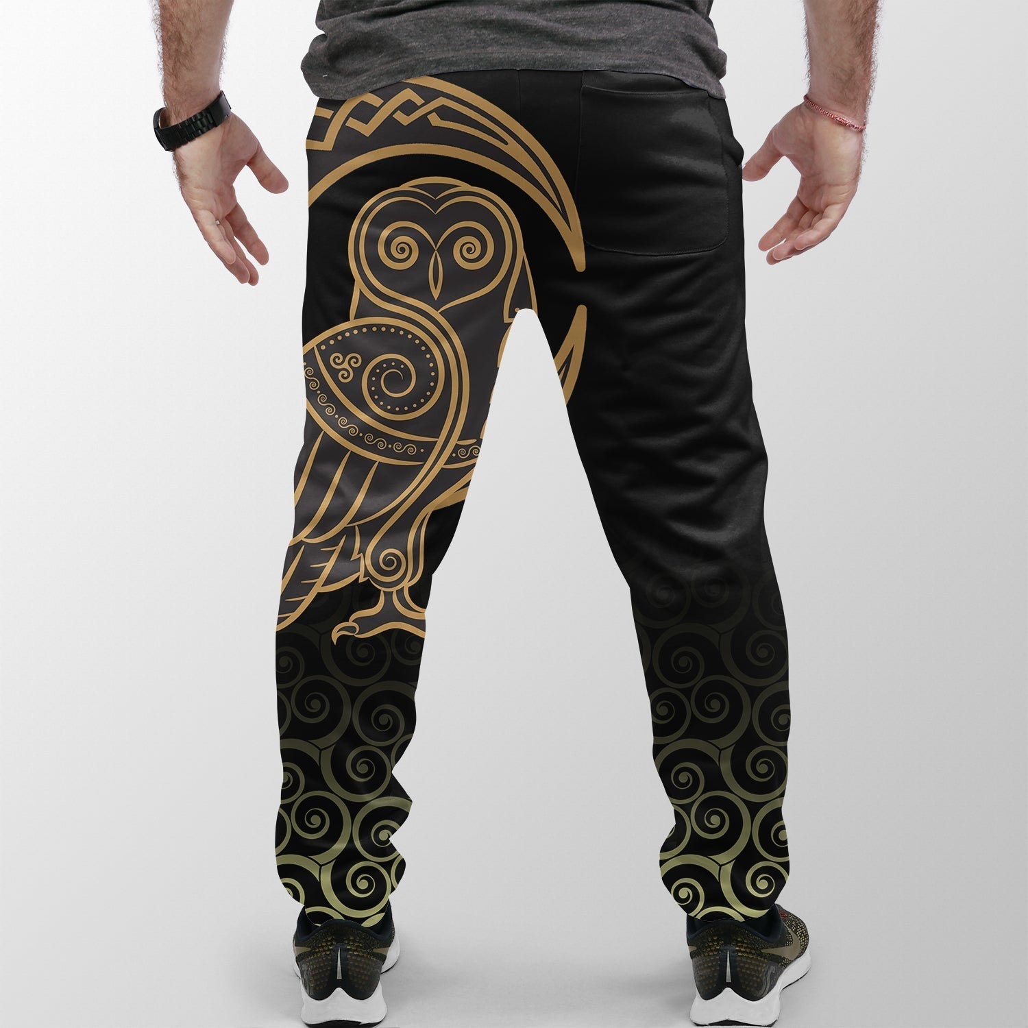 Viking Jogger (Women's/Men's) Owl Celtic On Triskele Background RLT12