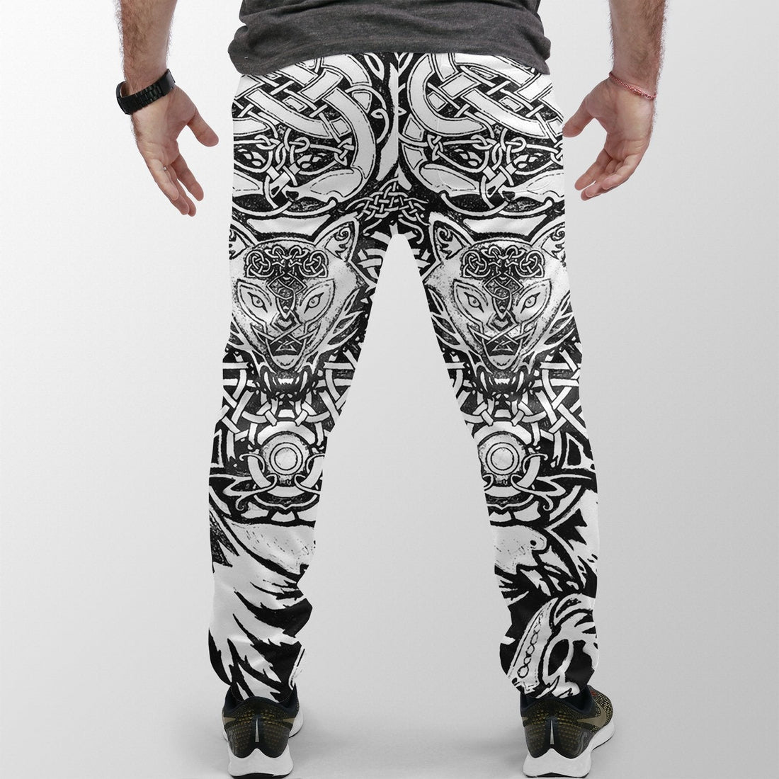 Viking Jogger (Women's/Men's) Wolf and Vikings Tattoo 3D RLT12