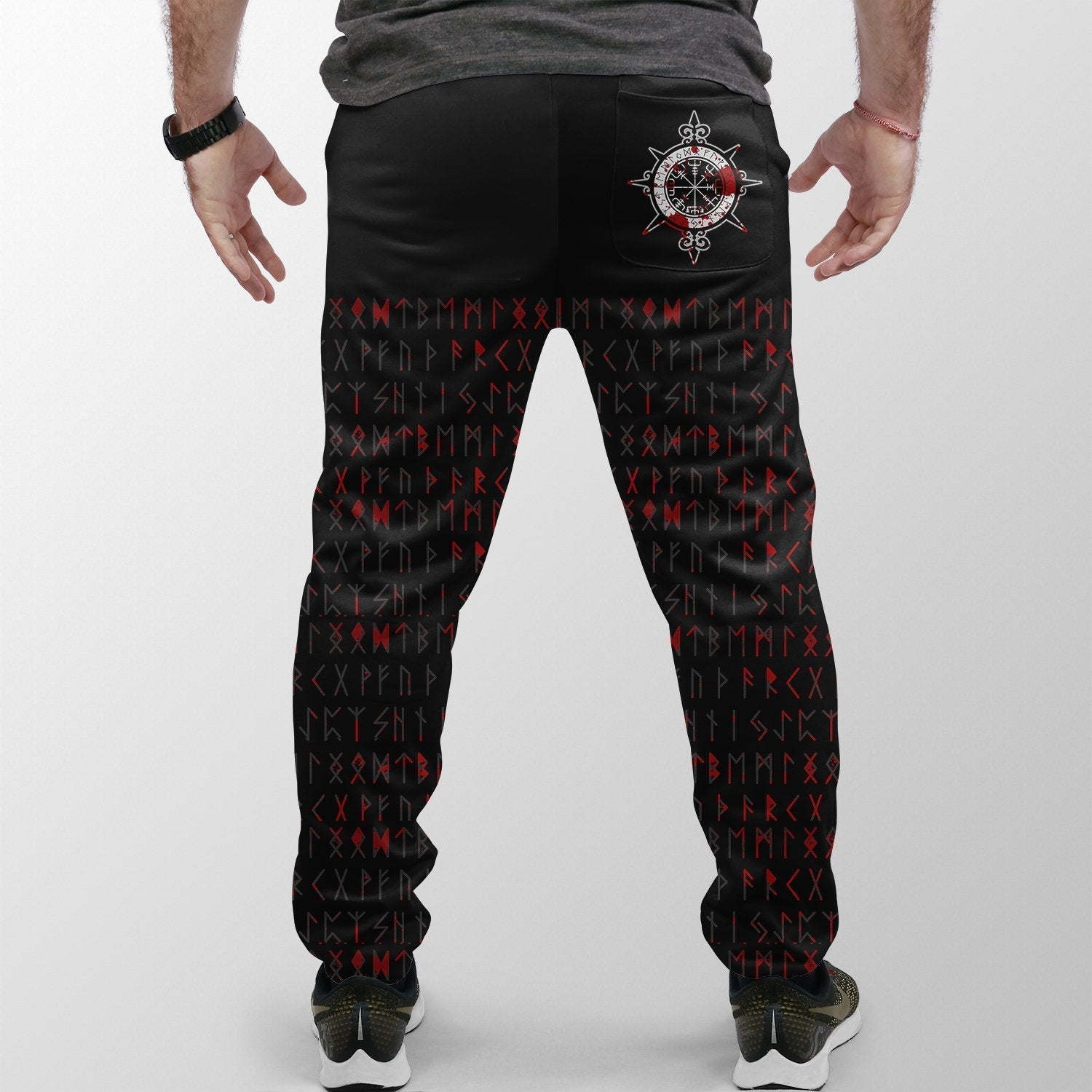 Viking Jogger (Women's/Men's) Double Dragon Tattoo and Vegvisir Blood RLT12