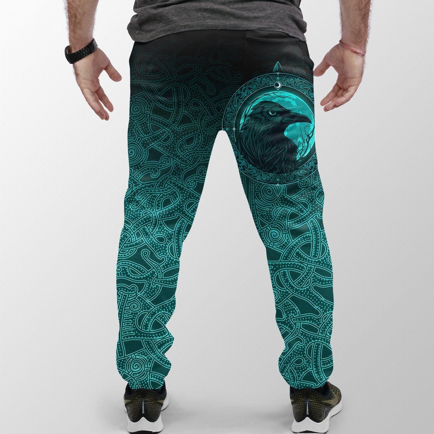 Viking Jogger, Ethnic Odin Raven Cyan RLT12
