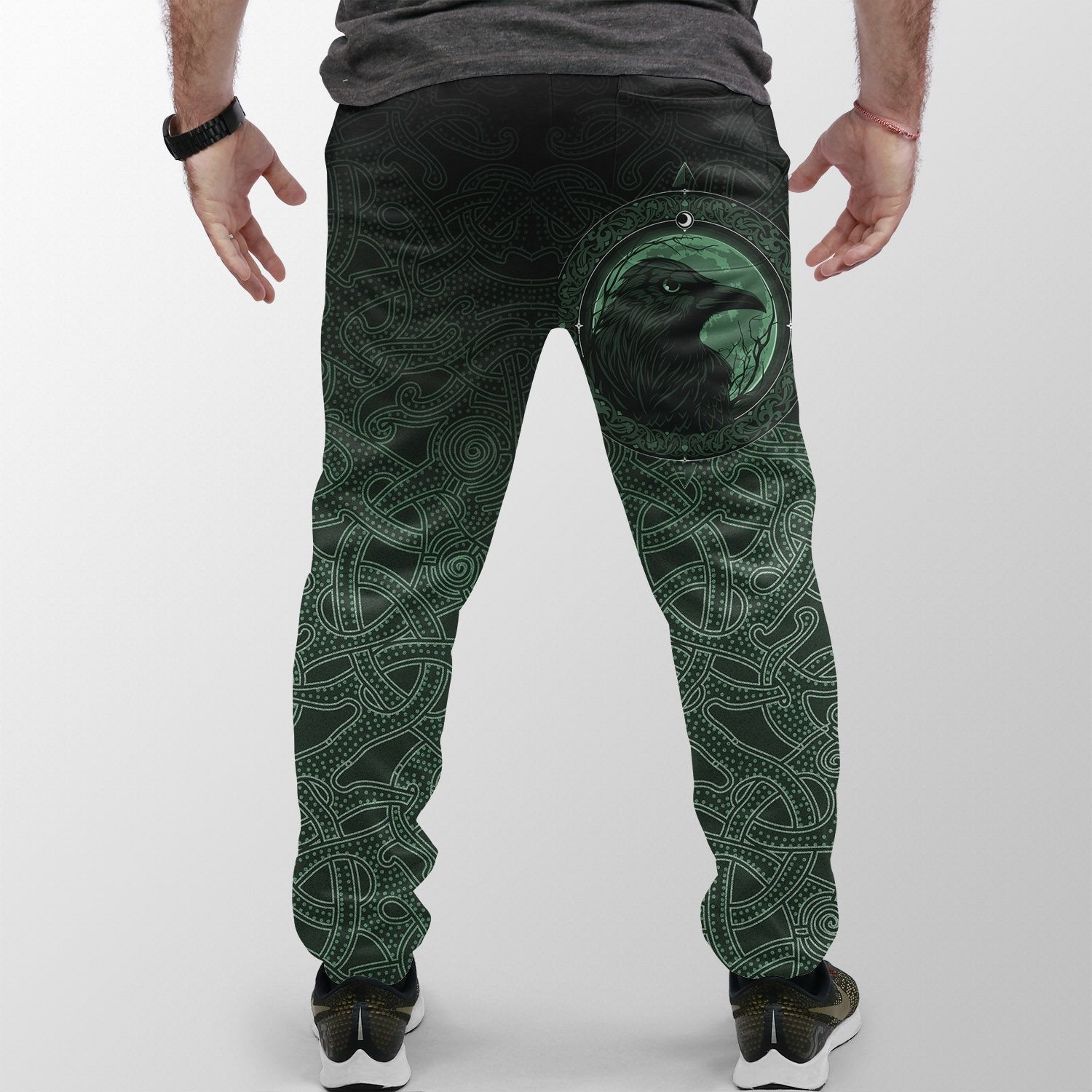 Viking Jogger, Ethnic Odin Raven Green RLT12