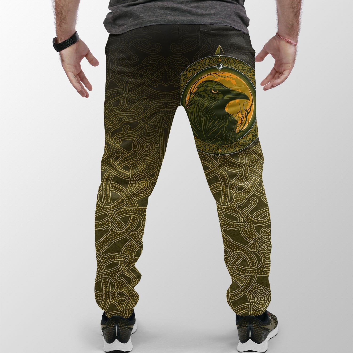 Viking Jogger, Ethnic Odin Raven Gold RLT12
