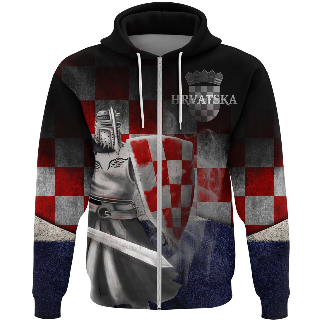 Croatia Warrior Zip Hoodie
