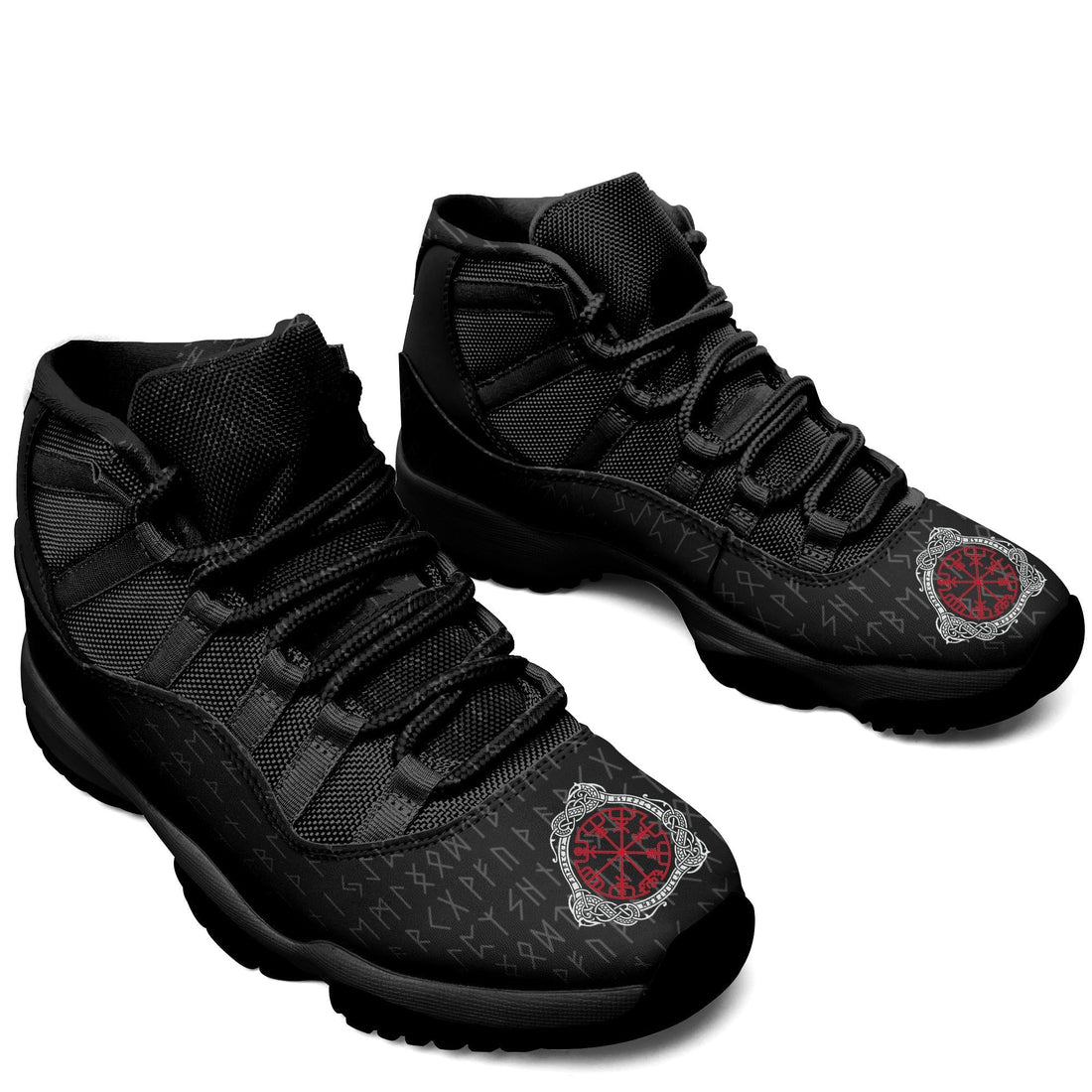 Viking Shoes - Viking Magical Runic Compass Vegvisir Runes Sneakers J.11 RLT12