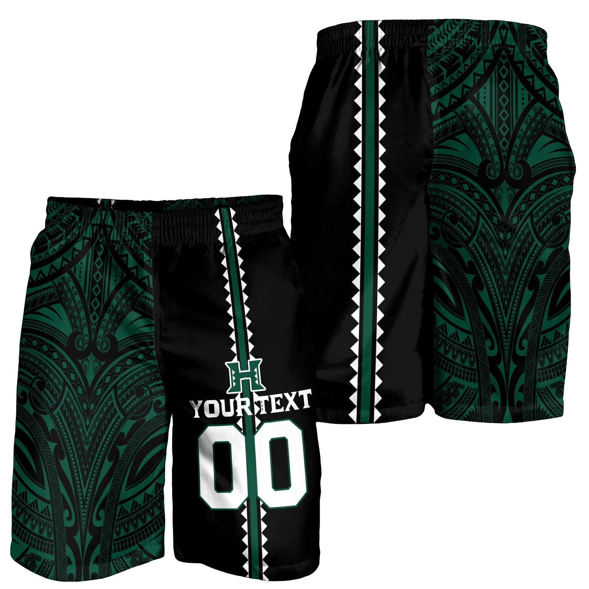 (Custom Personalised) Hawaii Kakau Warrior Football Men Short LT12